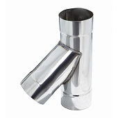 Тройник одностенный дымоходный 135 градусов D-120 мм из нержавеющей стали Прок